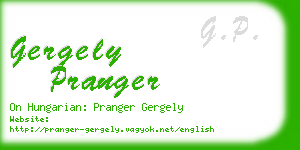gergely pranger business card